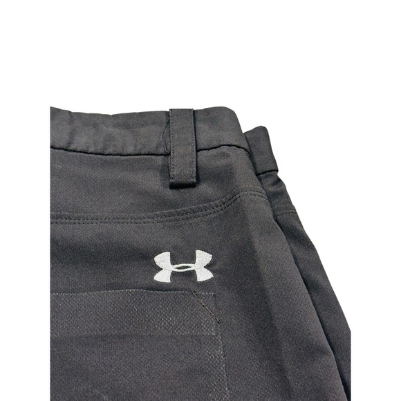 Under Armour Men's Size 38 Golf Shorts Black UA Tech Zip Pocket Perforated - Picture 4 of 8